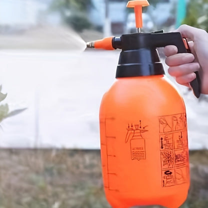 2L Handheld Sprayer - Adjustable Nozzle, Stainless Steel & Copper, Ideal for Car Wash, Gardening, Disinfection - Orange, Water Gun, Trigger Pump, Cleaning Bottle