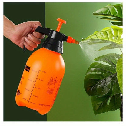 2L Handheld Sprayer - Adjustable Nozzle, Stainless Steel & Copper, Ideal for Car Wash, Gardening, Disinfection - Orange, Water Gun, Trigger Pump, Cleaning Bottle