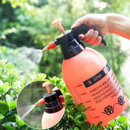 2L Handheld Sprayer - Adjustable Nozzle, Stainless Steel & Copper, Ideal for Car Wash, Gardening, Disinfection - Orange, Water Gun, Trigger Pump, Cleaning Bottle