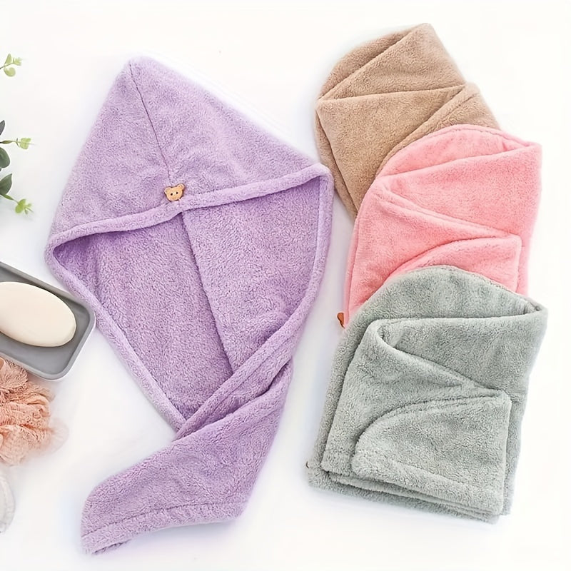 Soft and fast-drying towel for drying wet hair.