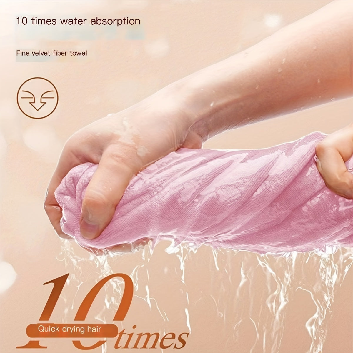 Soft and fast-drying towel for drying wet hair.