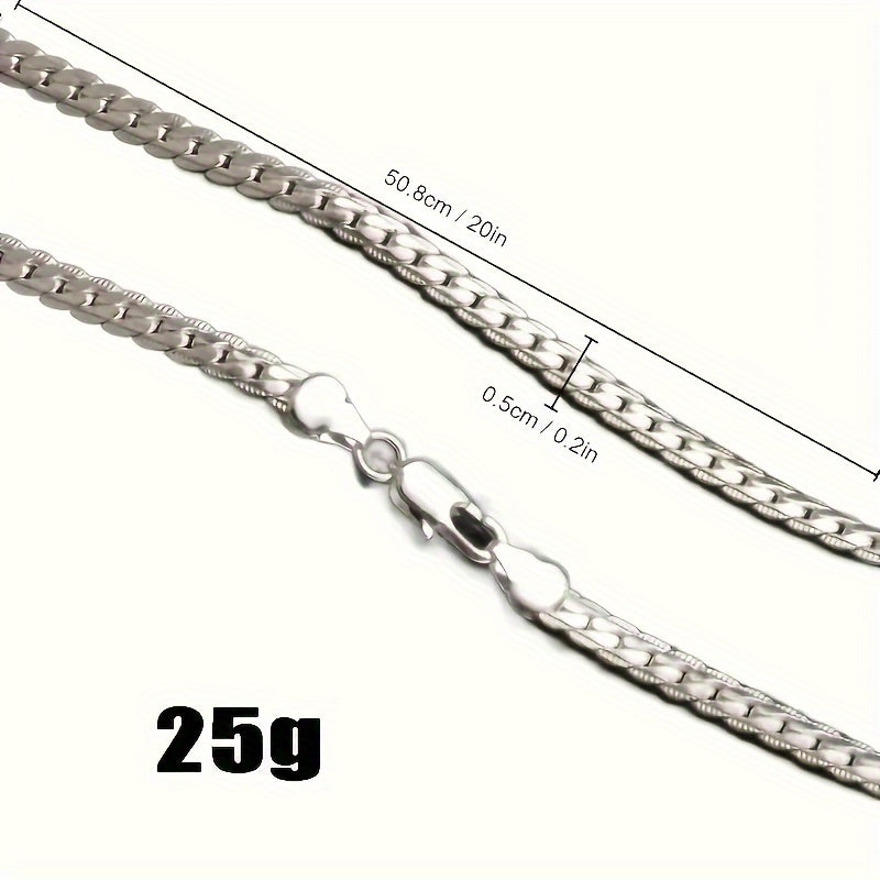 Chic 20" Silver Necklace Chain - Perfect for DIY Jewelry and Special Events