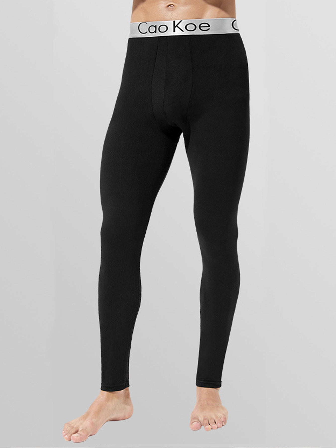 Men's fleece-lined thermal leggings offer extra warmth for autumn and winter outdoor activities.