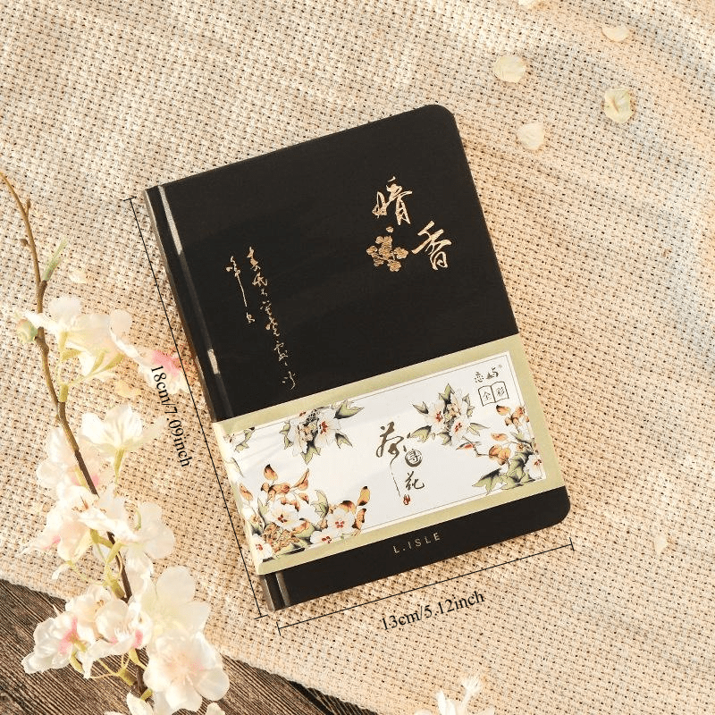 Colorful 32K Chinese-Inspired Hardcover Notebook for Daily Office Use with Weekly Planner & Diary Journal pages.