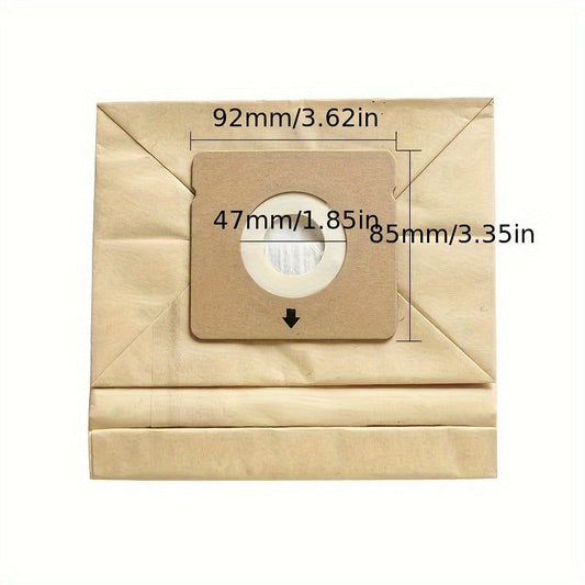 5-Pack of Replacement Vacuum Dust Bags that are Compatible with Rowenta Models RO1717, RO1733, RO1751, ZR0032, RO2052, and RO2033. These bags are made of cloth material and are designed for use with floor attachment accessories.