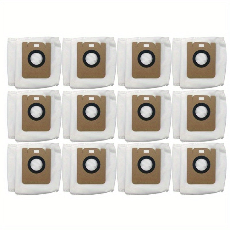 Durable Replacement Accessories: Pack of 12 Dust Bags for Dreame Bot D10 Plus & RLS3D Robot Vacuums