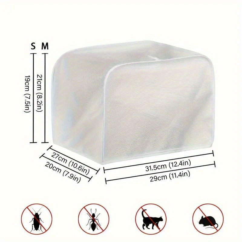 1PC Kitchen Utensils Design Dust Cover for 2-Slice/4-Slice Toaster, Non-Electric Bread Machine Protective Accessory, Dustproof & Insect-Proof Appliance Cover, Kitchen Decor