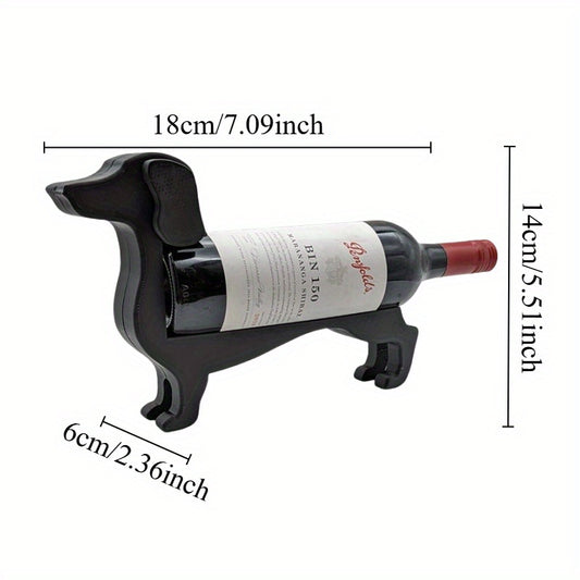 Adorable Dachshund Wine Bottle Holder fits bottles up to 5cm/1.97 inch wide.