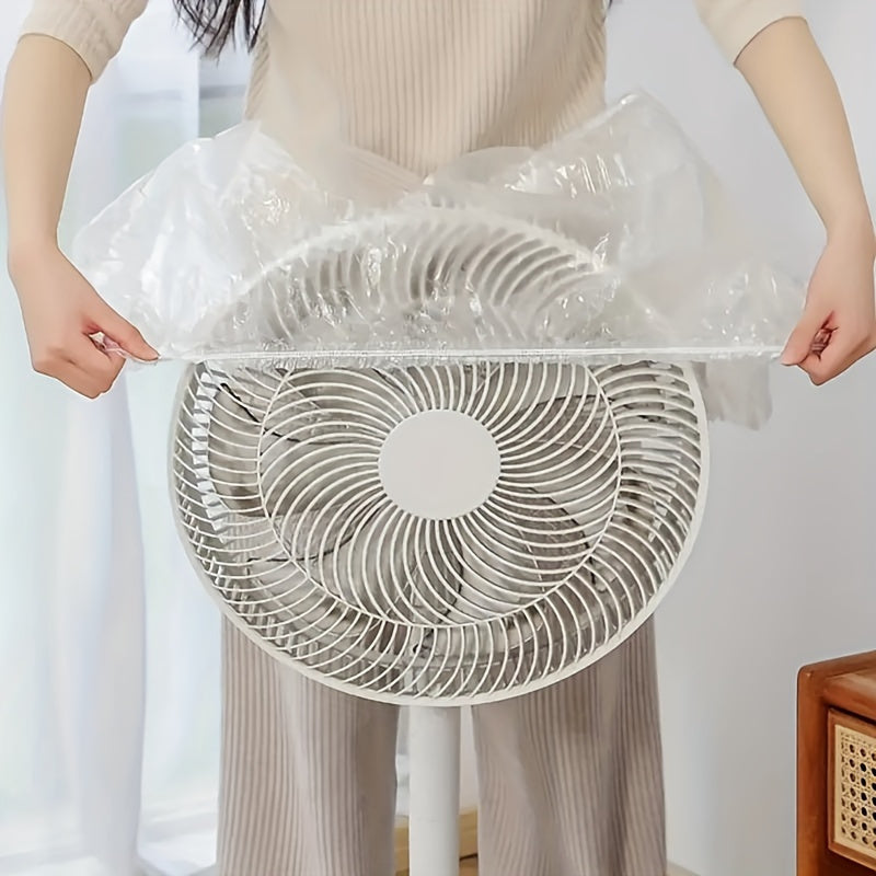 50 pieces of clear waterproof disposable fan covers made of PET material - Providing an easy wipe dust barrier protector for use at home or in the office, these plastic covers are durable and reliable.