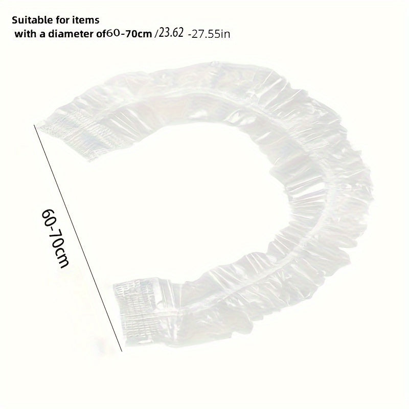 50 pieces of clear waterproof disposable fan covers made of PET material - Providing an easy wipe dust barrier protector for use at home or in the office, these plastic covers are durable and reliable.