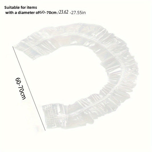 50 pieces of clear waterproof disposable fan covers made of PET material - Providing an easy wipe dust barrier protector for use at home or in the office, these plastic covers are durable and reliable.