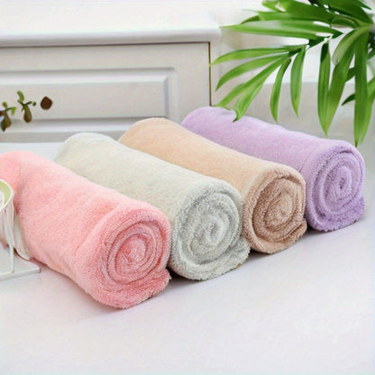 Women's quick-dry hair towel wrap with cartoon print, lightweight polyester, and modern design.