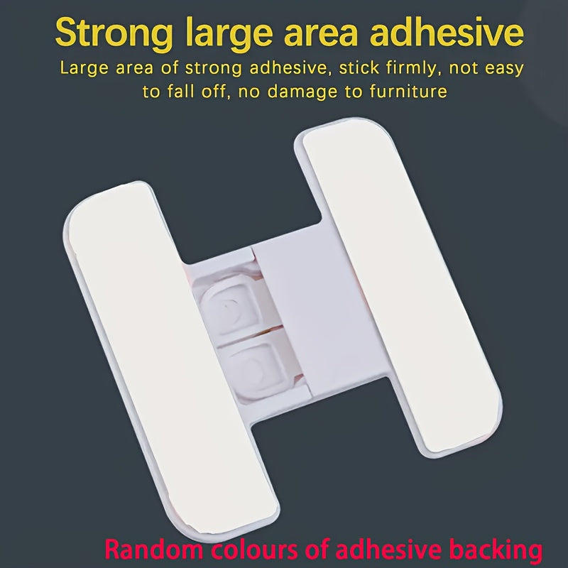 4-Pack of Automatic Safety Buckles for Refrigerator Doors, Simple to Use Locks for Single-Door Fridges, Secures Water Dispensers - Perfect for Same Level Drawers