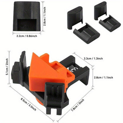 Adjustable aluminum alloy corner clamp for panels of different thicknesses.