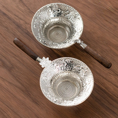 Wooden Handle Stainless Steel Mesh Tea Strainer - Ideal for Tea Brewing - Essential Kitchen Tool