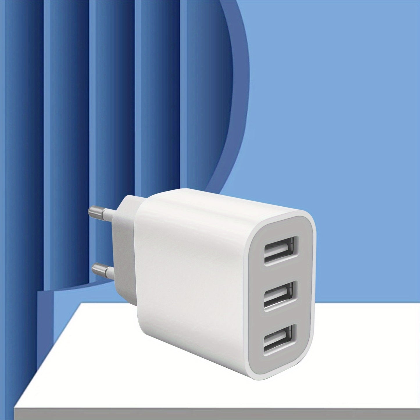 Quickly charge up to 3 devices with this compact 3-port USB wall adapter, including Type-C plug for iPhone and Samsung Galaxy models.