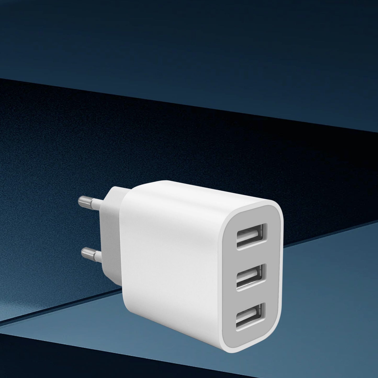 Quickly charge up to 3 devices with this compact 3-port USB wall adapter, including Type-C plug for iPhone and Samsung Galaxy models.