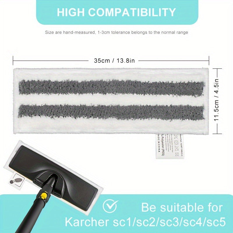 Vacuum Cleaner Accessories - Durable Stain Removal Cleaning Pads for Karcher Easyfix SC1, SC2, SC3, SC4, SC5 Steam Mop. Fabric Floor Attachment.