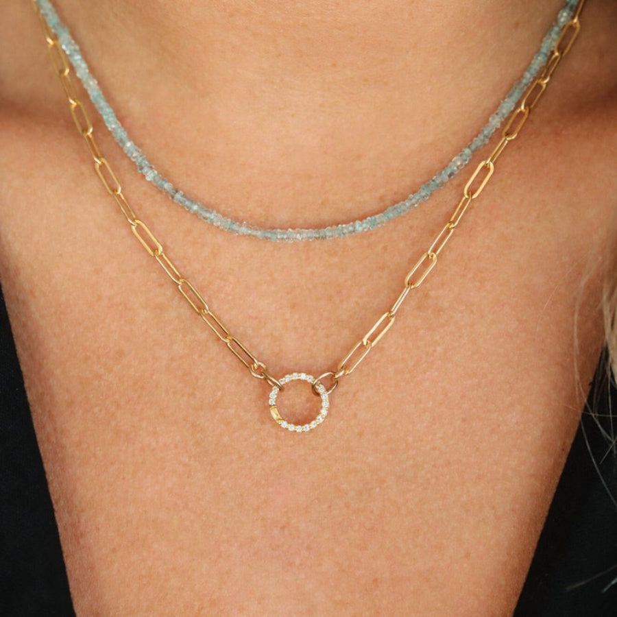 Stylish Aquamarine Choker Necklace - A Sophisticated Statement Piece for Women's Fashion