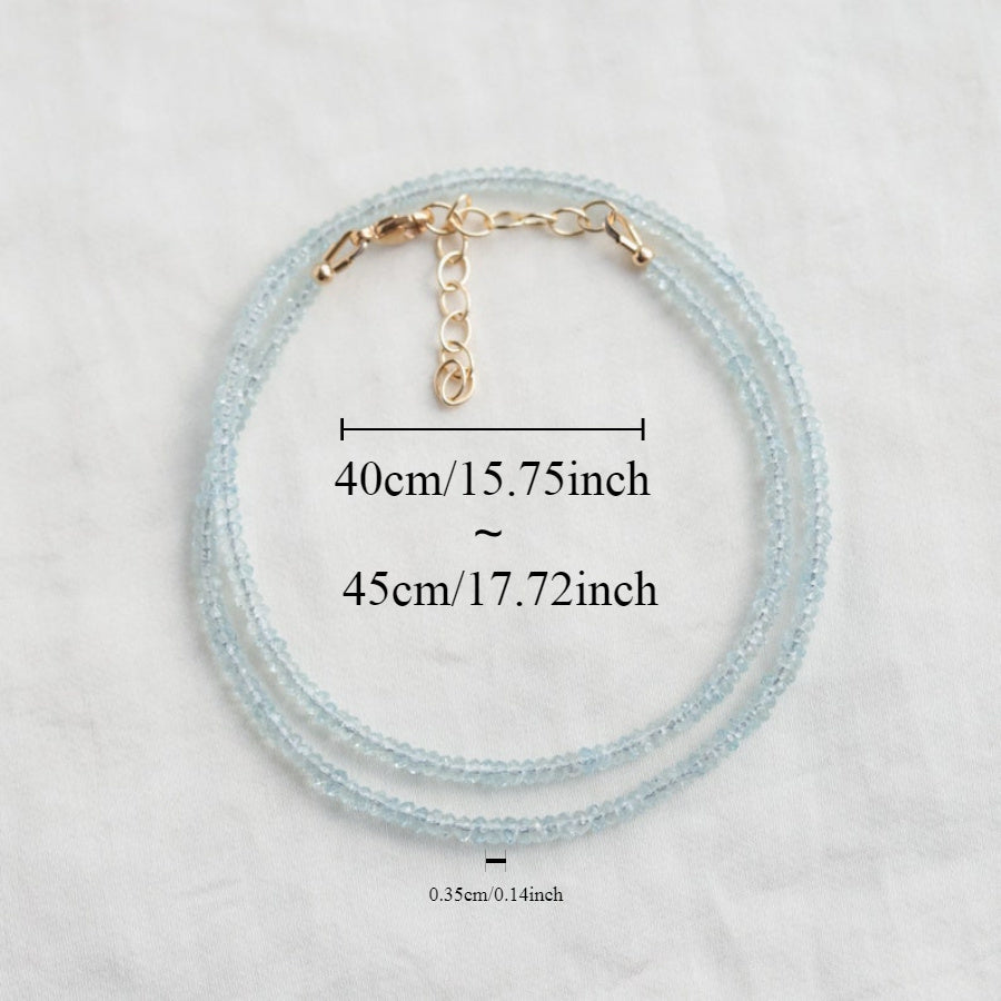 Stylish Aquamarine Choker Necklace - A Sophisticated Statement Piece for Women's Fashion