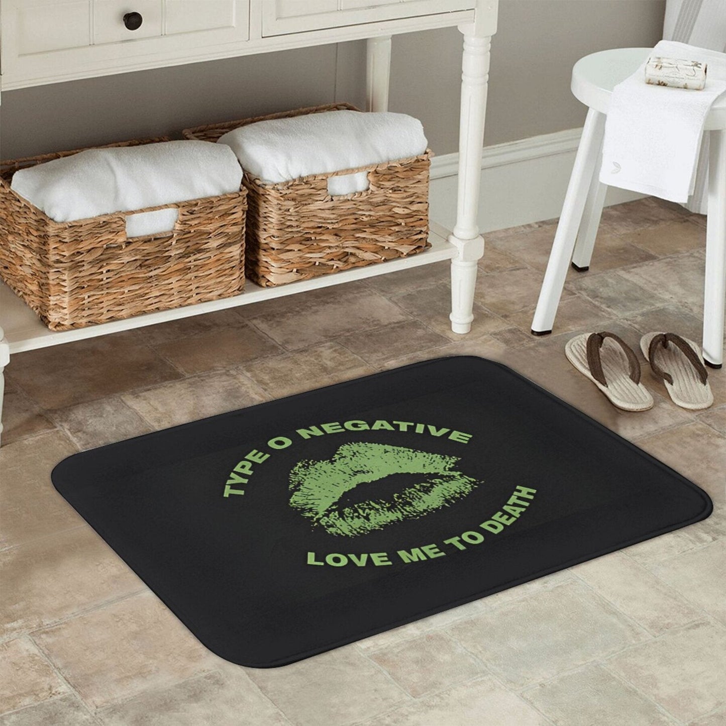 Non-Slip Doormat Inspired by Art from Type O Negative - Easily Washable, Light Polyester Rug for Adding Style to Your Living Room & Hallway