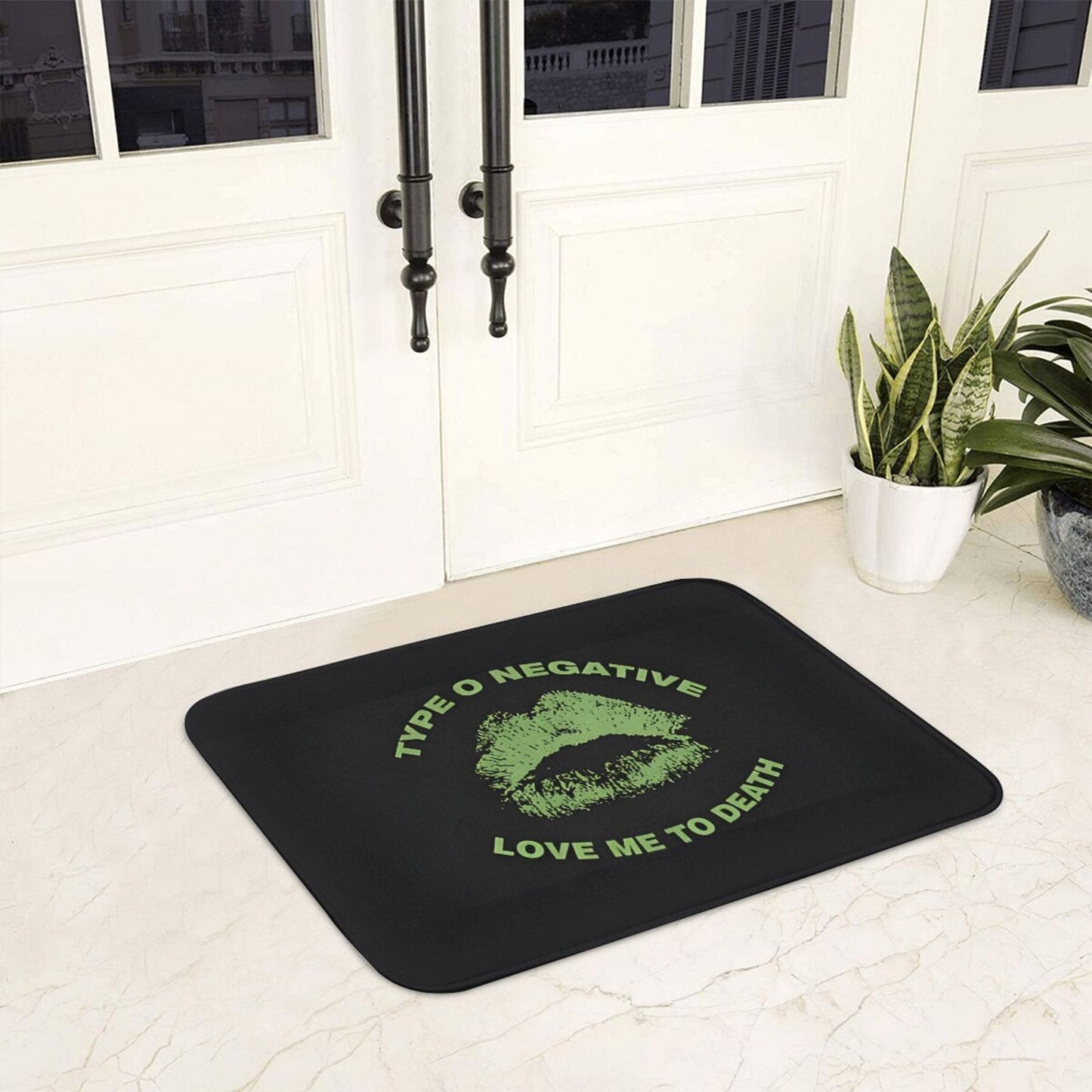 Non-Slip Doormat Inspired by Art from Type O Negative - Easily Washable, Light Polyester Rug for Adding Style to Your Living Room & Hallway