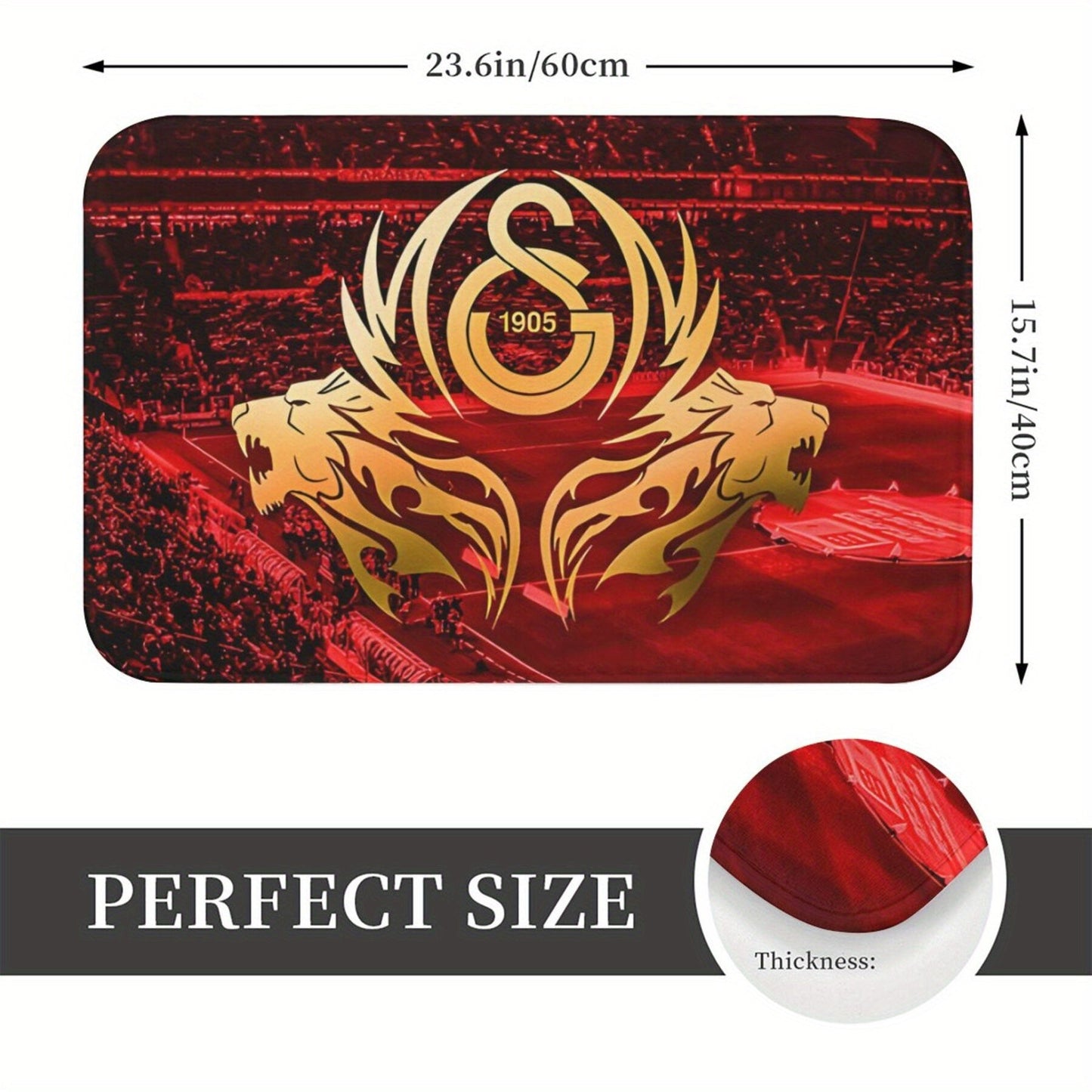 Welcome guests to your home in style with the Galatasaray Anti-Slip Doormat, perfect for the kitchen, balcony, or any area in need of a decorative touch.