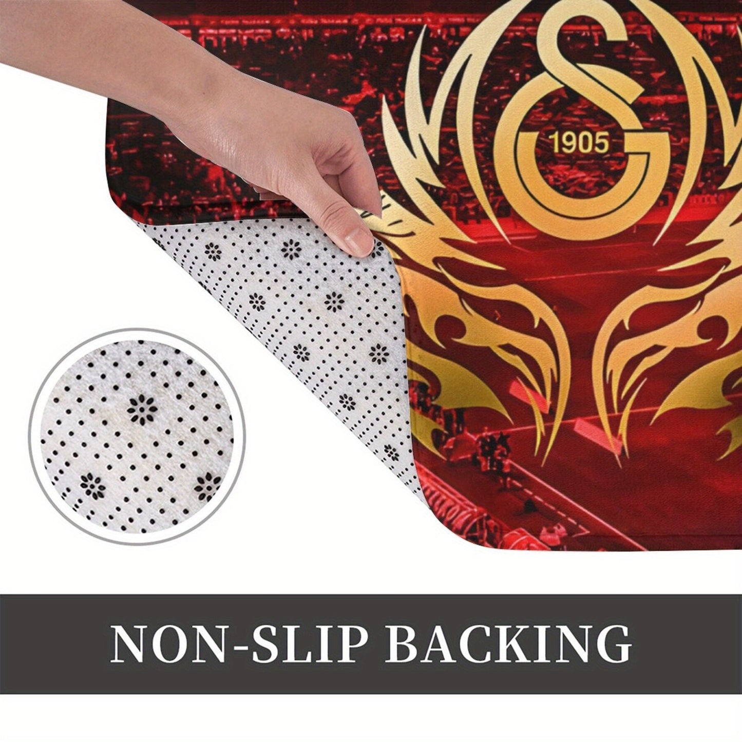 Welcome guests to your home in style with the Galatasaray Anti-Slip Doormat, perfect for the kitchen, balcony, or any area in need of a decorative touch.