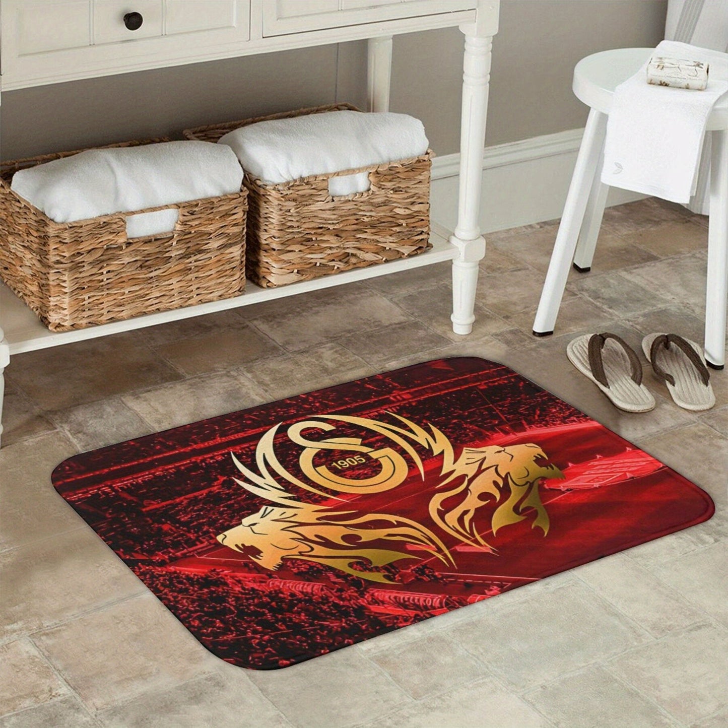 Welcome guests to your home in style with the Galatasaray Anti-Slip Doormat, perfect for the kitchen, balcony, or any area in need of a decorative touch.