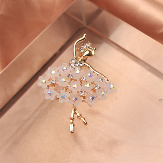 Stylish Rhinestone Dancing Girl Brooch - A Versatile and Charming Addition to Any Outfit, Bag, or Hat | Ideal for Adding Glamour to Parties and Everyday Wear