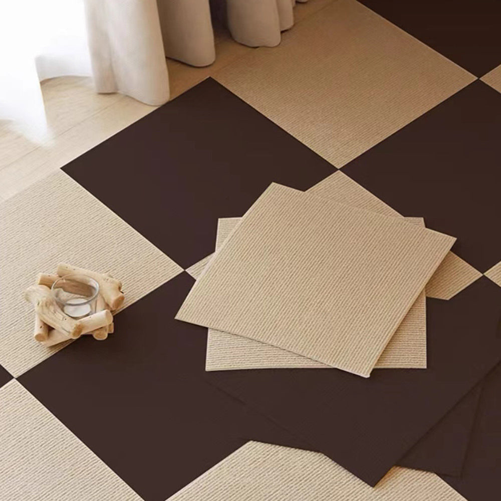 A single Self-Adhesive Soundproof Carpet Tile measuring 30.48cm x 30.48cm. Made of a machine washable polyester blend, ideal for enhancing home decor.