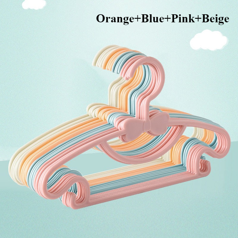 Set of 20 Plastic Kids Hangers with Butterfly Design and Dual Hooks for Secure, Space-Saving Baby Clothing Organization