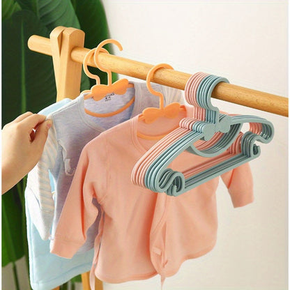 Set of 20 Plastic Kids Hangers with Butterfly Design and Dual Hooks for Secure, Space-Saving Baby Clothing Organization