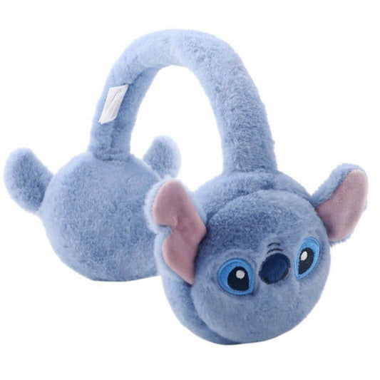 Cozy and Cute Cartoon Ear Warmers - Stitch Plush Earmuffs Ideal for Winter, Birthdays, and Christmas, Ear Cushions, and Ear Bags