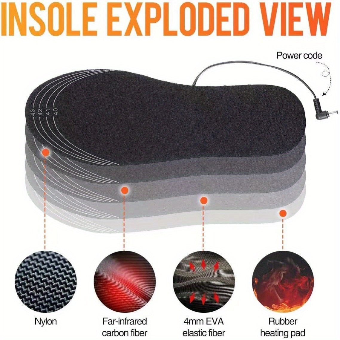 USB heated shoe insoles provide winter foot warmth without batteries, ideal for outdoor activities.