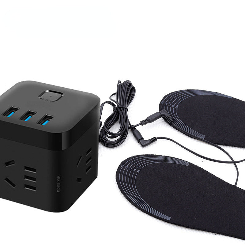 USB heated shoe insoles provide winter foot warmth without batteries, ideal for outdoor activities.