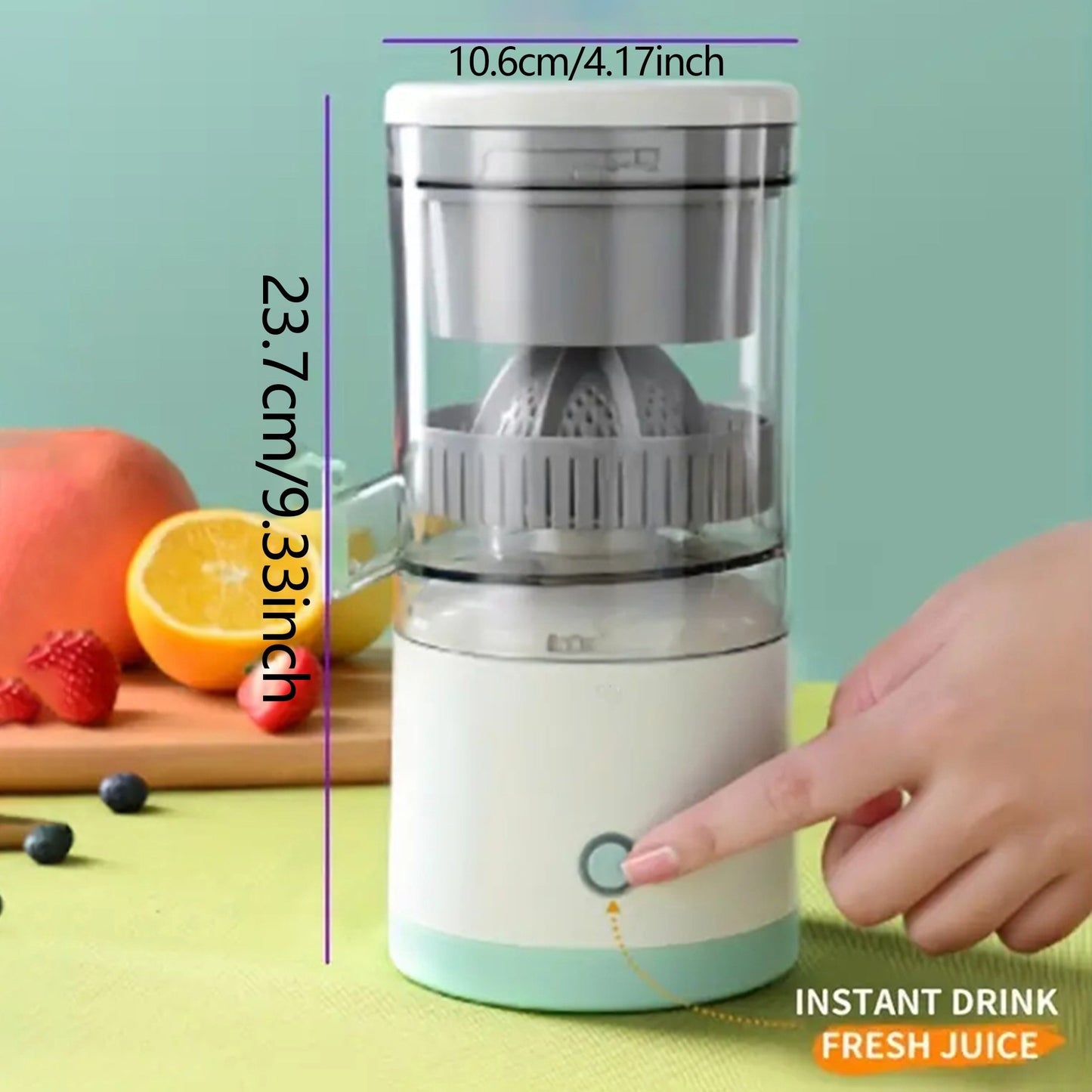 Portable Wireless Electric Blender with 13.53Oz Capacity And Detachable Cup - USB Rechargeable, User-Friendly One-Button Operation, Heat-resistant Food Grade PP Material, Multipurpose Automatic Juice Extractor for Freshly Squeezed Juices.