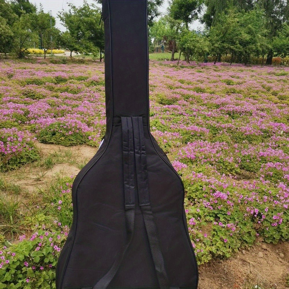 104.14cm Oxford Fabric Guitar Gig Bag - Waterproof, Thick Padded Interior - Black - Fits Acoustic & Classical Guitars