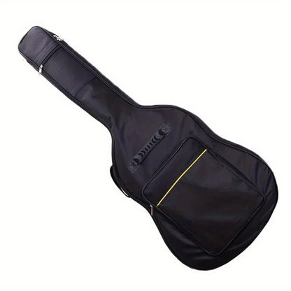 104.14cm Oxford Fabric Guitar Gig Bag - Waterproof, Thick Padded Interior - Black - Fits Acoustic & Classical Guitars