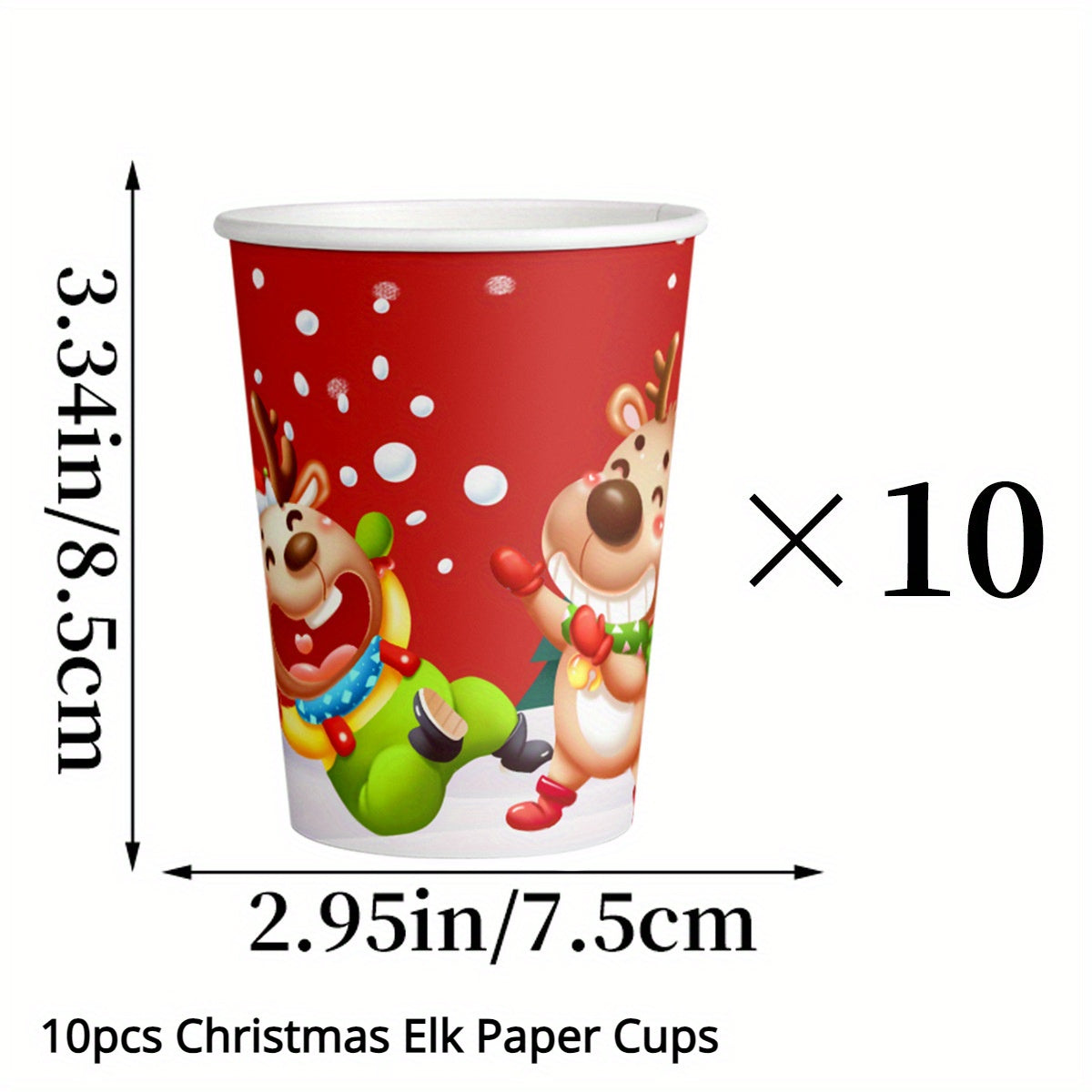 Get into the festive spirit with this 30-piece Christmas party supplies set! Includes uncoated paper plates and cups featuring a cute cartoon reindeer design. Perfect for all your holiday gatherings, from Christmas to Halloween, Easter, Hanukkah, and