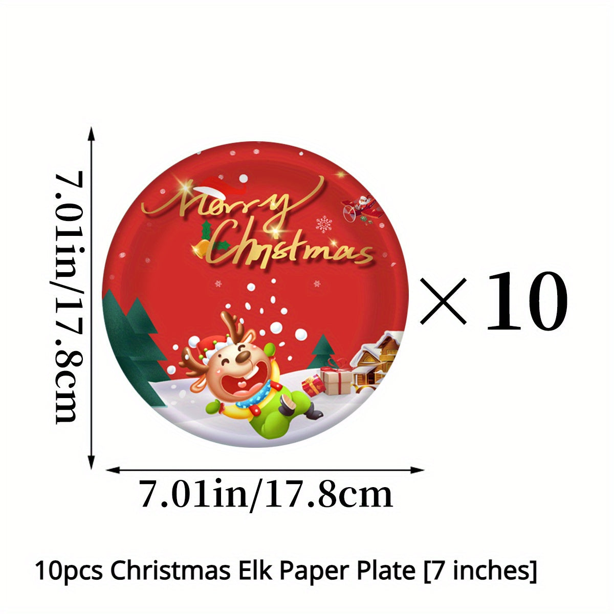 Get into the festive spirit with this 30-piece Christmas party supplies set! Includes uncoated paper plates and cups featuring a cute cartoon reindeer design. Perfect for all your holiday gatherings, from Christmas to Halloween, Easter, Hanukkah, and