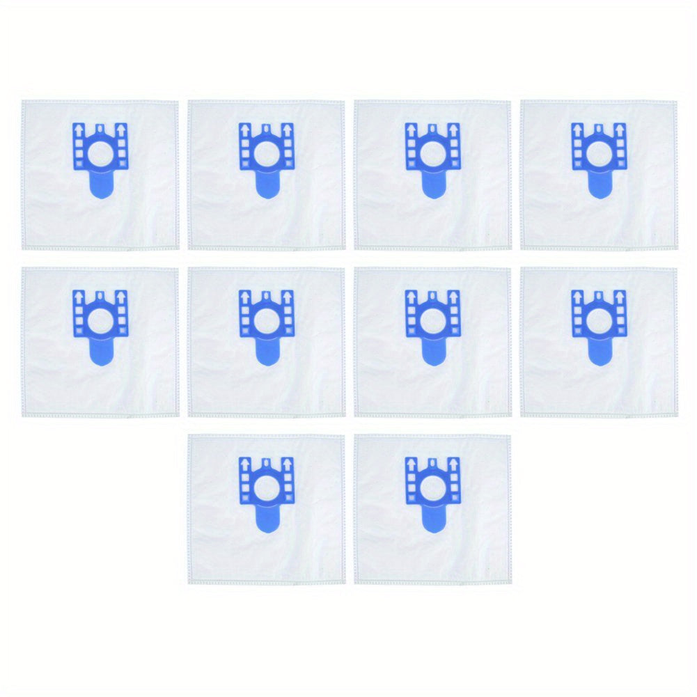 Dust bags for canister vacuum cleaners - 10 pack with plastic mounting. Compatible with Classic C1, Complete C2 C3, S300-S8000 Series. Replacement filter bags.