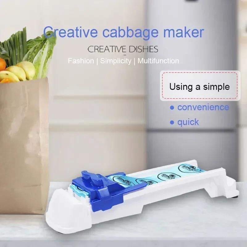 Tool for Making Stuffed Vegetables and Sushi Rolls - Efficient Grape Leaf Rolling Machine, Kitchen Gadget Set Made of Plastic, No Electricity Required