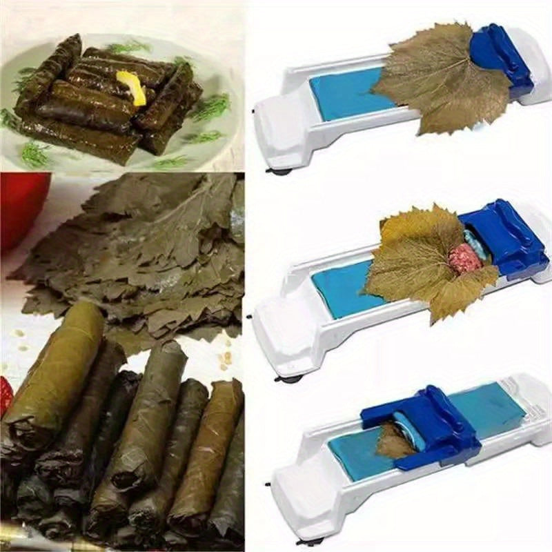 Tool for Making Stuffed Vegetables and Sushi Rolls - Efficient Grape Leaf Rolling Machine, Kitchen Gadget Set Made of Plastic, No Electricity Required