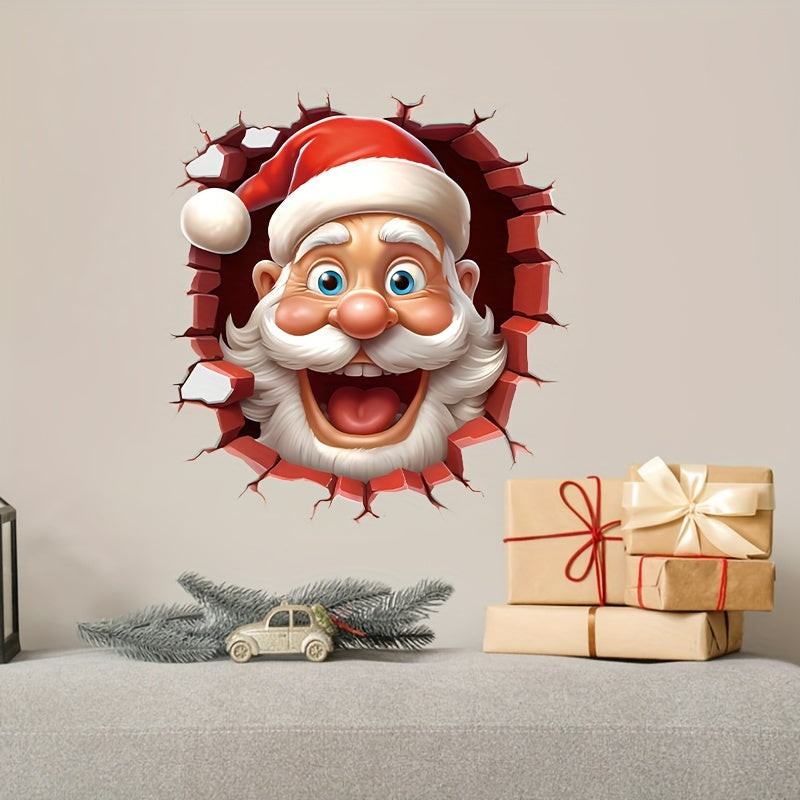 Decorate your home this holiday season with the Santa 3D Wall Decals. Made from 5mil thick plastic, these contemporary style window films are self-adhesive and perfect for adding a festive touch to your bathroom. These multiple surface stickers can be