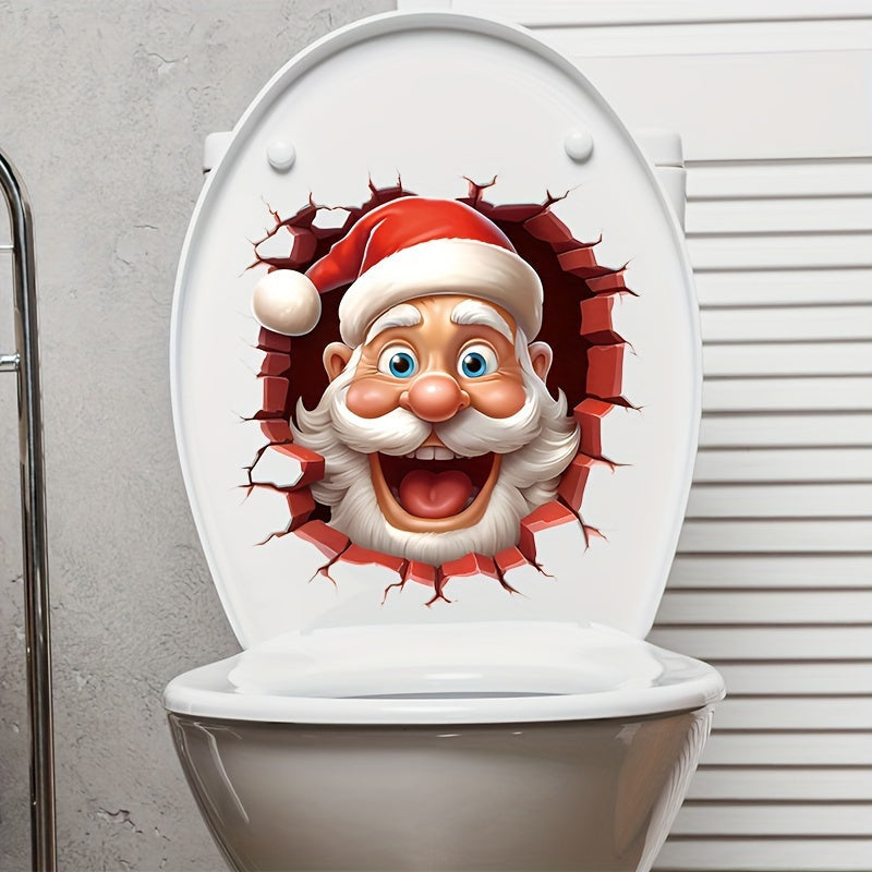 Decorate your home this holiday season with the Santa 3D Wall Decals. Made from 5mil thick plastic, these contemporary style window films are self-adhesive and perfect for adding a festive touch to your bathroom. These multiple surface stickers can be