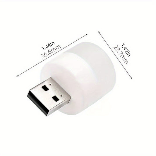 Portable USB LED Night Lights - Soft Reading Lamp, Compact & Versatile, USB Charging for Bedroom, Desk, Travel