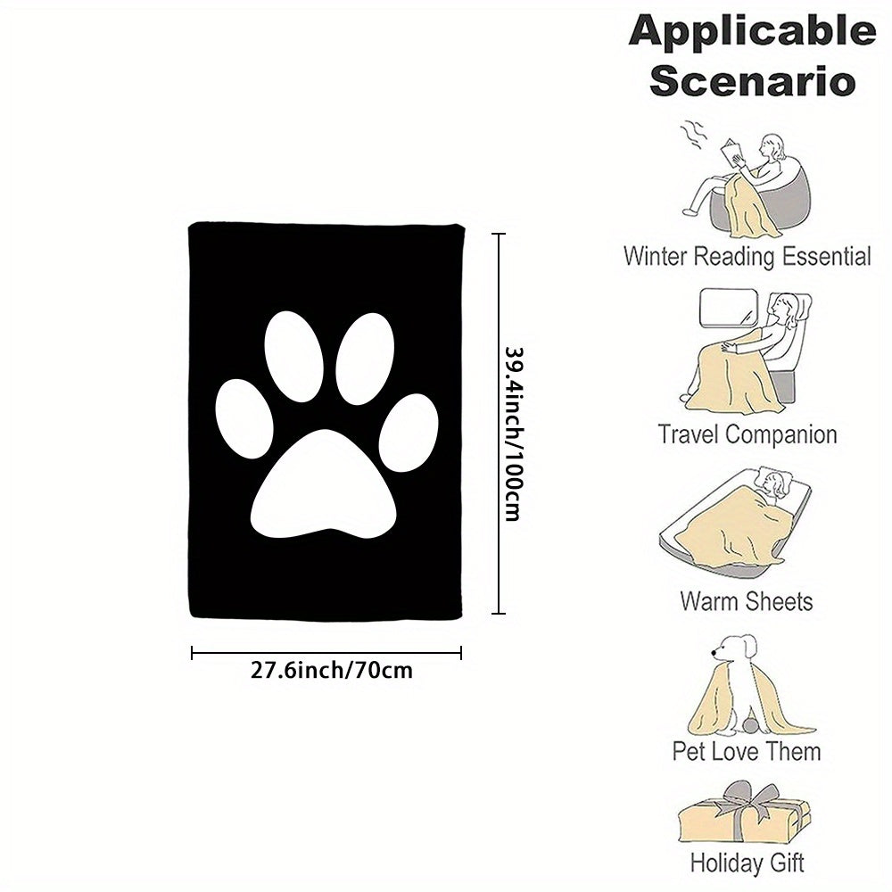 Cozy up with your furry friend's paw print on our custom flannel blanket. Personalize with their name for a warm and special touch. Perfect for snuggling on the couch, bed, or even at the office. Makes a thoughtful gift for any pet owner, family member