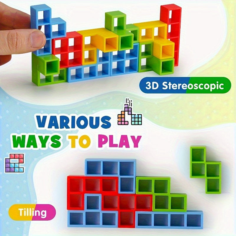 Strategic Building Block Game - Great for Family Fun Night & Kids' Parties, Perfect Gift for the Holidays like Christmas & Thanksgiving.