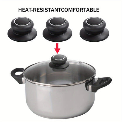 Set of 2 Pot Lid Knobs - Simple to Install, Bakelite Handles that are Heat-Resistant for Cookware & Kitchen Utensils, Long-lasting and Dishwasher Safe